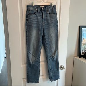 Madewell high rise slim boyjean, 25